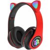Verk 04116 Bezdrôtové slúchadlá Cat s labkou Bluetooth 5.0 červená