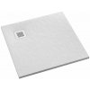 Schedpol Kalait White Stone štvorcová sprchová vanička 80x80 cm biela 3.3100/B/ST-M2