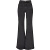 Ladies Vintage Flared Denim Pants - black washed 28