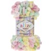 Alize Puffy Color 5862 - žltá-ružová-tyrkysová