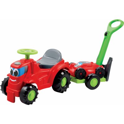 Écoiffier s kosačkou na prívese Traktor 2v1 červené