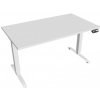 Hobis Pracovný stôl Motion, PO, 2S, 140x70,5-120,5x80 cm, biela/biela