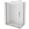 MEXEN/S - Velár sprchovací kút, posuvné dvere 160 x 80, dekor, ružové zlato 871-160-080-31-60