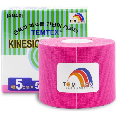 Temtex kinesio tape Classic, ružová tejpovacia páska 5cm x 5m