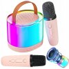 PRENOSNÝ KARAOKE REPRODUKTOR RGB TF/USB/AUX MINI JACK BLUETOOTH + 2 MIKROFÓNY