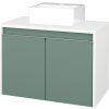 Dreja Skrinka pod umývadlo VISIT SZD2 70 (umývadlo Gladi) - N01 Biela lesk / Úchytka T34 - nerez / M18 Mint mat