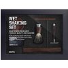 Zew Wet Shaving holiaci strojček + miska na holiace prípravky + kozmetický štetec na holenie + mydlo na holenie 85 ml darčeková sada