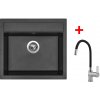 Granitový drez Sinks SOLO 560 Metalblack + drezová batéria FLEXIA