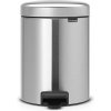 Pedálový odpadkový kôš NEWICON 5 l, matná oceľ, Brabantia