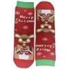 Vianočné bavlnené ponožky Merry-Corgi červené