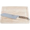 Laguiole Santoku nôž s doskou Luxury 17 cm olive