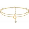 Swarovski e. zlatá retiazka na nohu Summer Luck, dámska sel1045