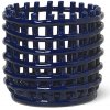 ferm LIVING Ceramic Basket Keramický košík malý, modrý 110072401