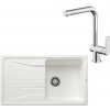 SET111 - Gránitový drez Blanco Sona 5 S biela + Kuchynská batéria Rosan S2 238201 chróm