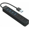 Orico TWU32-4A HUB adaptér USB 3.1 - USB 3.1 / 3x USB 2.0 / USB-C, čierny