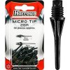 Hroty na šípky Harrows soft Micro, plastové, čierne 30 ks/bal, 18mm, závit 2BA