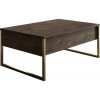 Konferenčný stolík Luxe Walnut and Gold