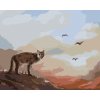 ZUTY Maľovanie podľa čísel - PUMA, VTÁKY A ZÁPAD SLNKA (D. RUSTY RUST) Rámovanie: vypnuté plátno na rám, Rozmer: 40x50 cm