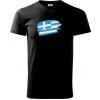 Grécko vlajka - Tričko extra veľké (5-8XL) - 5XL ( Čierna )