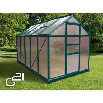 Skleník G21 GA-59 3,12 x 1,9 m, green se základnou GAN-59-AL-12-BS