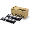 Samsung CLT-P406B, dvojbalenie, čierna (black), originál toner