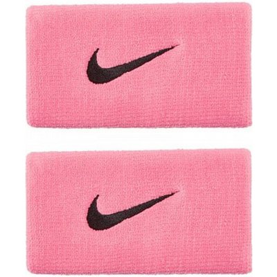Nike Swoosh Double-Wide Wristbands - pink gaze/oil grey