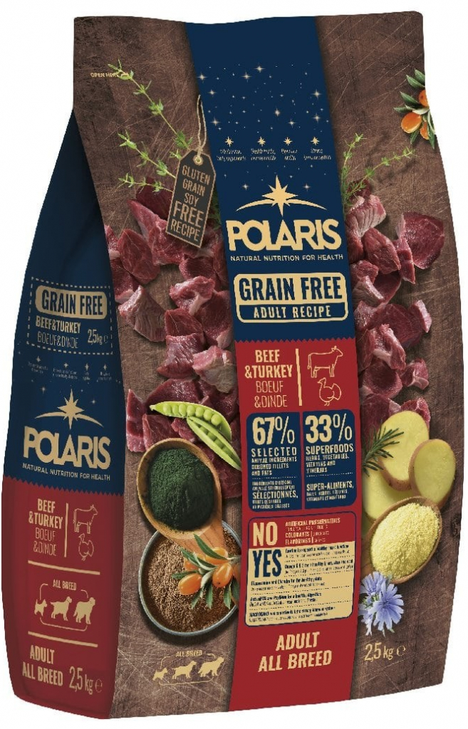 Polaris Grain Free Adult Beef & Turkey 2 x 12 kg