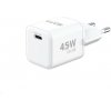 WG - Sieťová nabíjačka GaN 1x USB-C, PD PPS 45W, biela