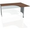 Pracovný stôl Gate, ergo, ľavý, 160x75,5x120 cm, orech/sivá
