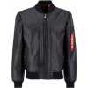 Bunda kožená Alpha Industries MA-1 Leather LF Bomber - čierna, XL