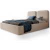 Wilsondo Manželská čalúnená posteľ s úložným priestorom Desio Slim 140x200 - krémová