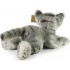 Rappa Plyšová mačka sivá ležiaca 30 cm ECO-FRIENDLY