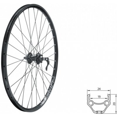 Zapletené koleso predné KLS DRAFT DSC F 27,5" black