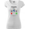 Volejbal volá - Dámske tričko Pure - XS ( Biela )