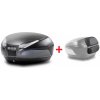 Shad vrchný kufor na motorku SHAD SH48 D0B48300+D0RI4800 Dark grey / black with PREMIUM SMART lock and backrest