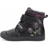 D.D.Step Detské dievčenské zimné topánky black W049-52654A svietiace v tme