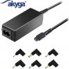 Akyga AK-NU-11 45W - neoriginální (Univerzální napájecí zdroj / nabíječka / AC adaptér pro notebooky - 6 konektorů)