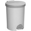 Odpadkový kôš, s pedálom, plastový, 15 l, CURVER, strieborno šedá