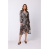 Stylove Dámske midi šaty Numeak S341 leopard M