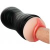 Vibeconnect - realistický ústny a análny masturbátor (prírodná-čierna)