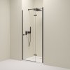 Erga Bern, 1-krídlové delené sprchové dvere do otvoru 90x195 cm, 6mm číre sklo, čierny profil, ERG-V02-BERN-D090-BK