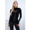 Knitted blouse with a bow tie made of black cubic zirconia čierna One size Kesi 5907302917065