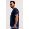 Vienetta MAN pánske pyžamové šortky Jan modrá tmavo