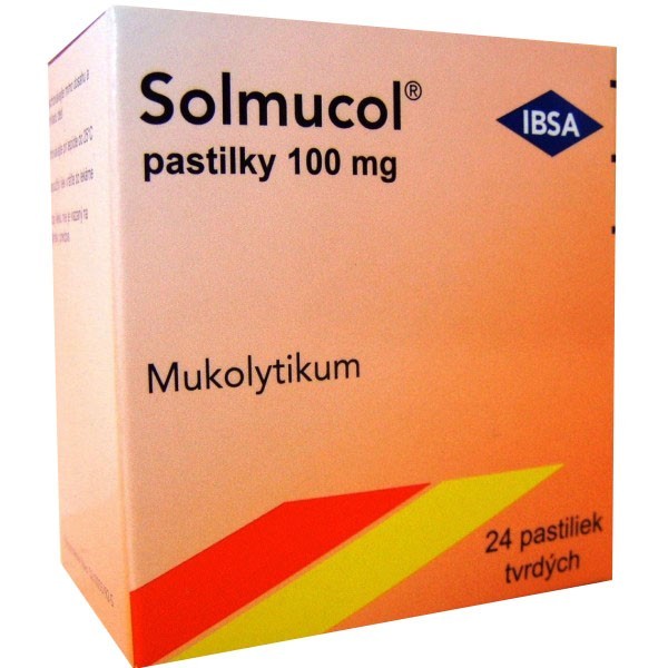 Solmucol pastilky 100 mg pas.ord.24 x 100 mg