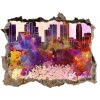 Fototapeta díra na zeď 3D Los angeles farby 95x64 cm