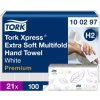 Papierové utierky skladané ZZ 2-vrstv. TORK Xpress Multifold extra jemné H2 (21 bal.)