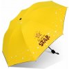 Dievčenský skladací dáždnik STAR žltý