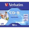 Verbatim CD-R 700MB 52x, printable, jewel, 10ks (43325)