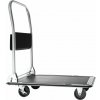 tectake 402777 plošinový vozík s brzdami - čierna, 150 kg