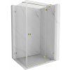 Mexen Lunar T, výklopný sprchový kút pravý 130 x 80 cm, 8mm číre sklo, zlatý profil, 834T-130-080-50-00-P